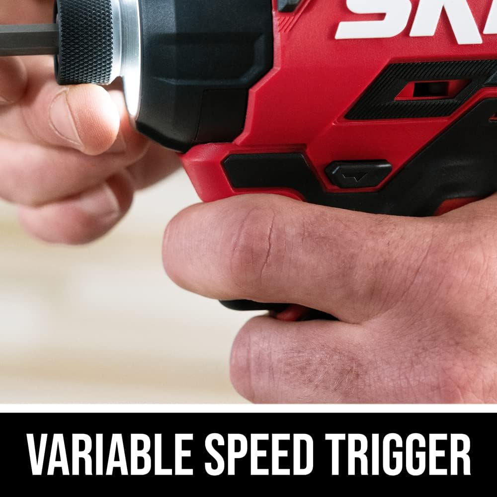 20V Compact Impact Driver Kit, 1/4" Hex, 3 Speed, Halo Light, and One-Hand Chuck.