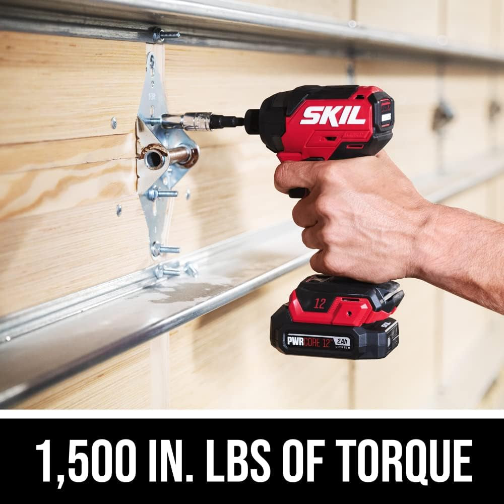 PWR CORE 12-1/4 in. Compact Impact Driver Kit with 3 Speeds, Halo Light, and One-Hand Collet.