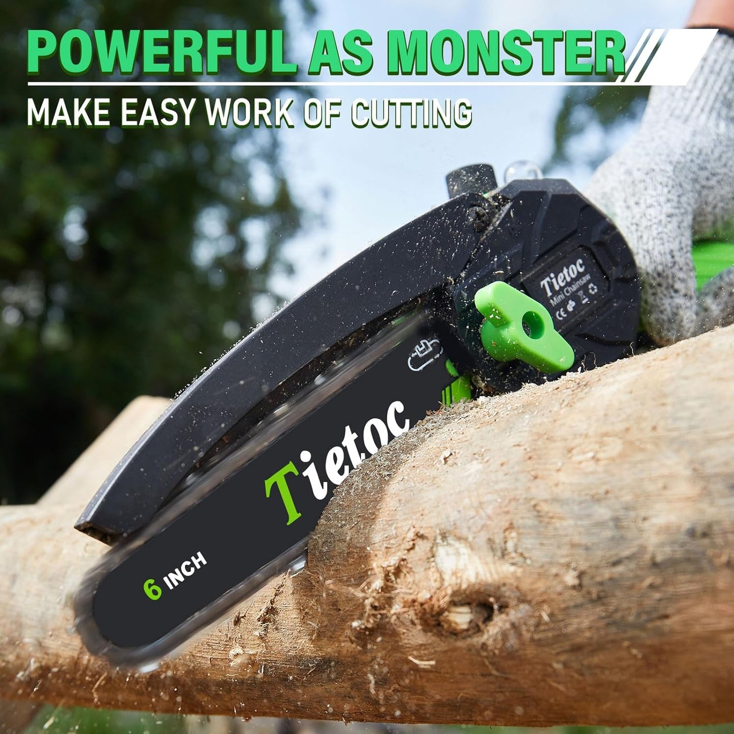 Chainsaw 6 Inch Mini Electric Chainsaw Cordless Battery Powered, Hand Held Saw for Wood/Trees Trimming, Tools for Household and Garden, Chain Saw Gift for Men Dad Husband Fathers Gardener 2025