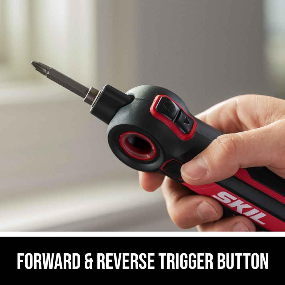 Twist 2.0 Rechargeable 4V Screwdriver with Pivoting Head, Torque Setting, USB-C Charging Cable, 28 PC Bit Set & Carrying Case- SD5619-02