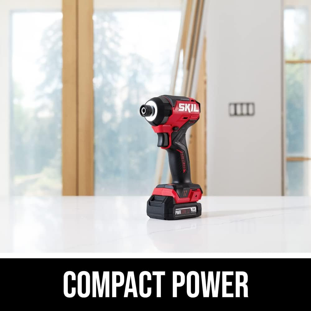 PWR CORE 12-1/4 in. Compact Impact Driver Kit with 3 Speeds, Halo Light, and One-Hand Collet.