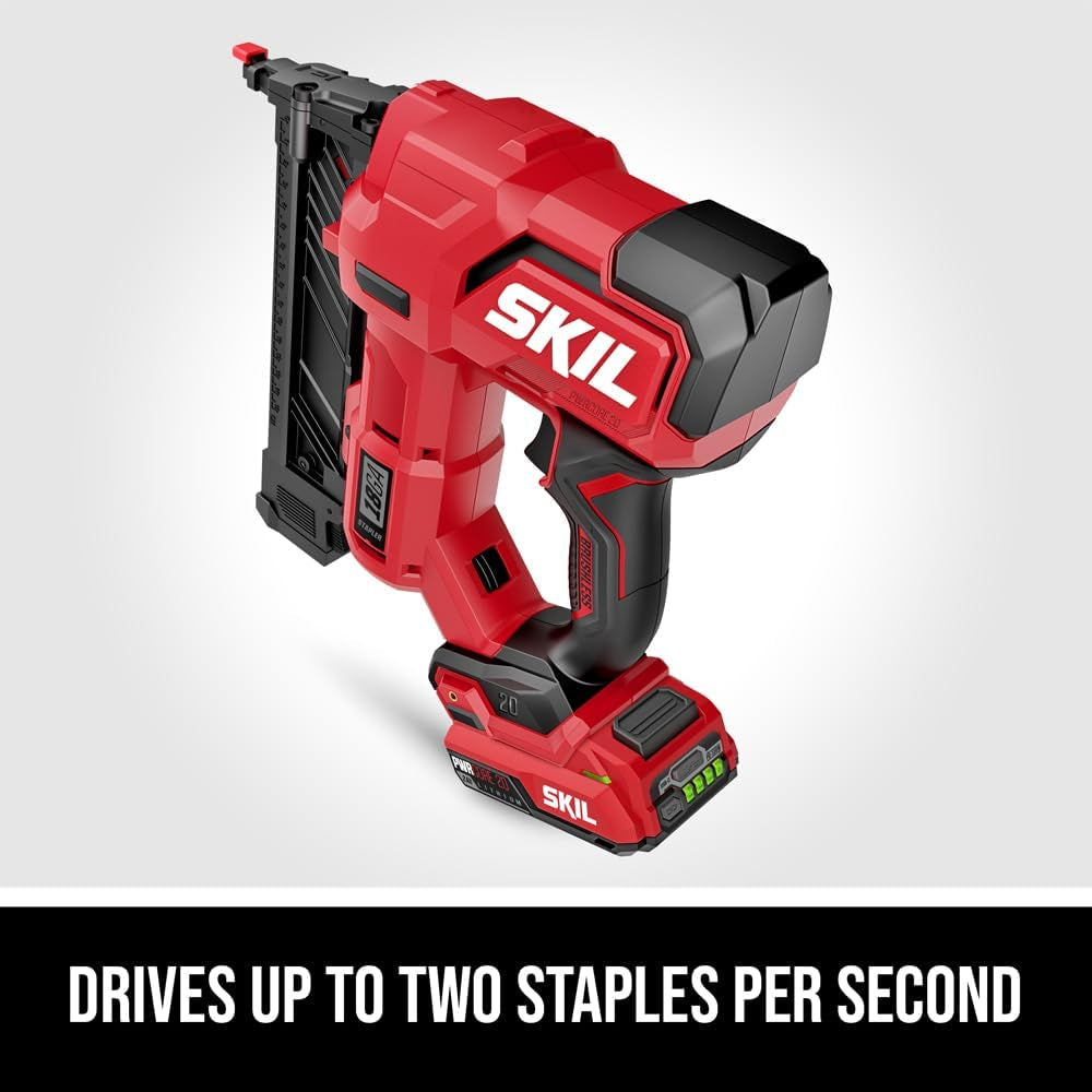 PWR CORE 20-1/4 in. Narrow Crown Stapler Kit, Includes 2 Ah USB-C Battery