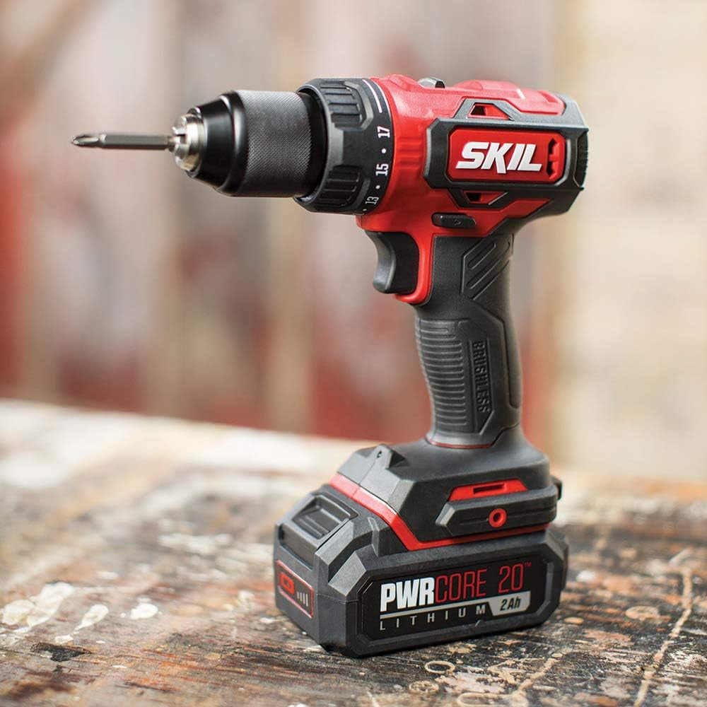 2-Tool Combo Kit: 20V PWR CORE 20 Cordless Brushless Drill Driver and Cordless Circular Saw.