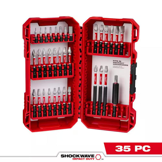 SHOCKWAVE Impact Duty Alloy Steel Screw Driver Bit Set (35-Piece)