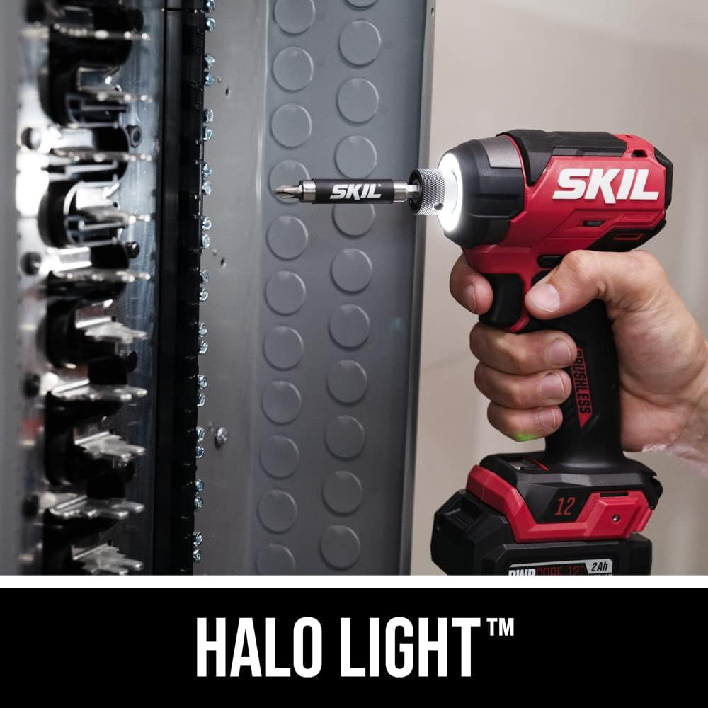 PWR CORE 12-1/4 in. Compact Impact Driver Kit with 3 Speeds, Halo Light, and One-Hand Collet.