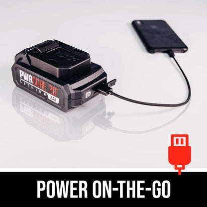 20V Compact Impact Driver Kit, 1/4" Hex, 3 Speed, Halo Light, and One-Hand Chuck.