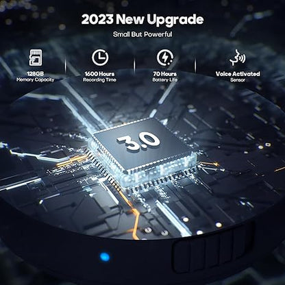 Grabadora de voz magnética de 128 GB