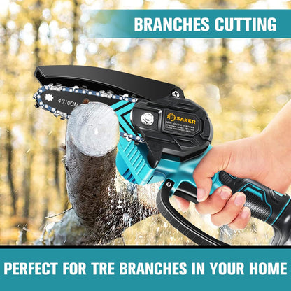 Mini Chainsaw,Portable Electric Chainsaws Cordless,Handheld Chain Saw Pruning Shears Chain Saws for Tree Branches,Courtyard,Household and Garden,Christmas Gifts for Men Dad Husband Women