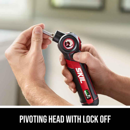 Twist 2.0 Rechargeable 4V Screwdriver with Pivoting Head, Torque Setting, USB-C Charging Cable, 28 PC Bit Set & Carrying Case- SD5619-02