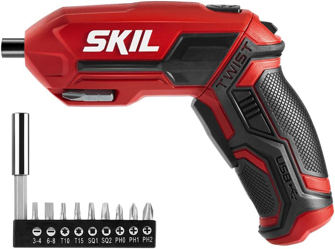 4V Rechargeable Cordless Screwdriver with Pivoting Handle