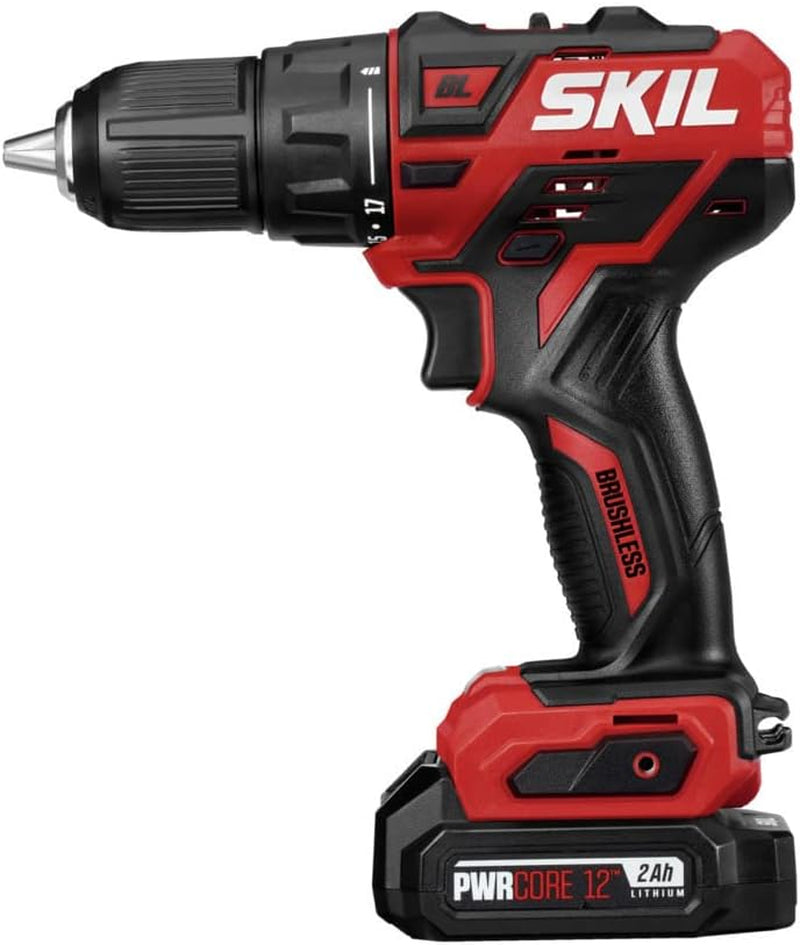 2-Tool Combo Kit: Pwrcore 12 12V 1/2-Inch Cordless Drill/Driver, Laser Distance Meter, and 30-Meter Level