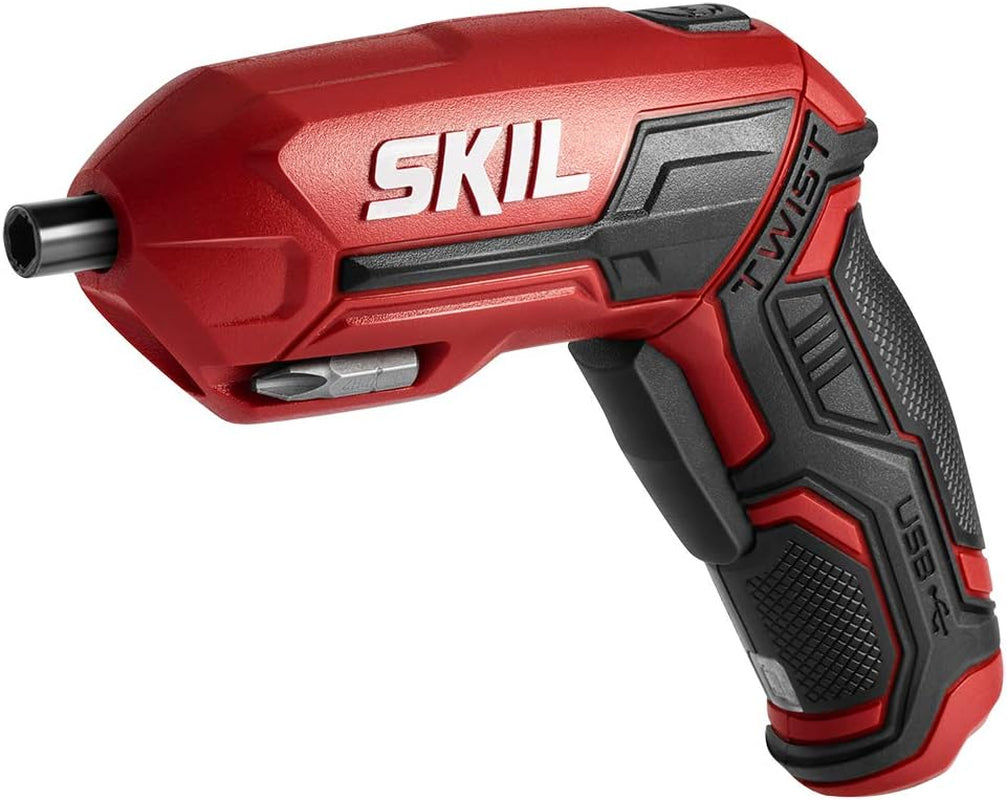 4V Rechargeable Cordless Screwdriver with Pivoting Handle