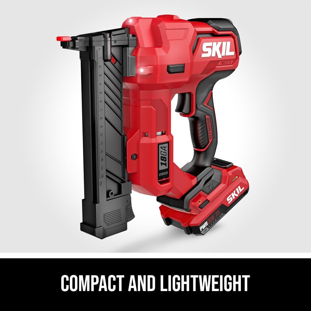 PWR CORE 20-1/4 in. Narrow Crown Stapler Kit, Includes 2 Ah USB-C Battery