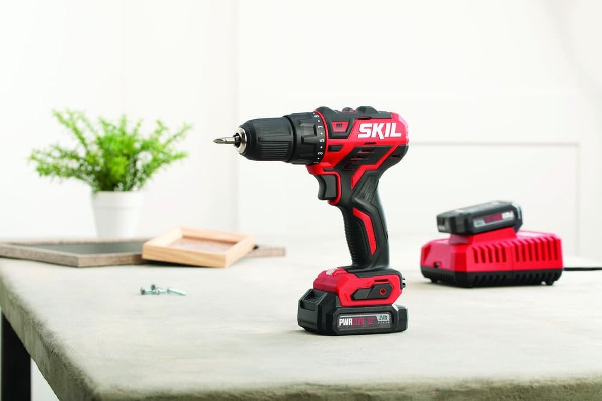 2-Tool Combo Kit: 12V 1/2-inch Cordless Drill Driver and 12-inch Digital Level.